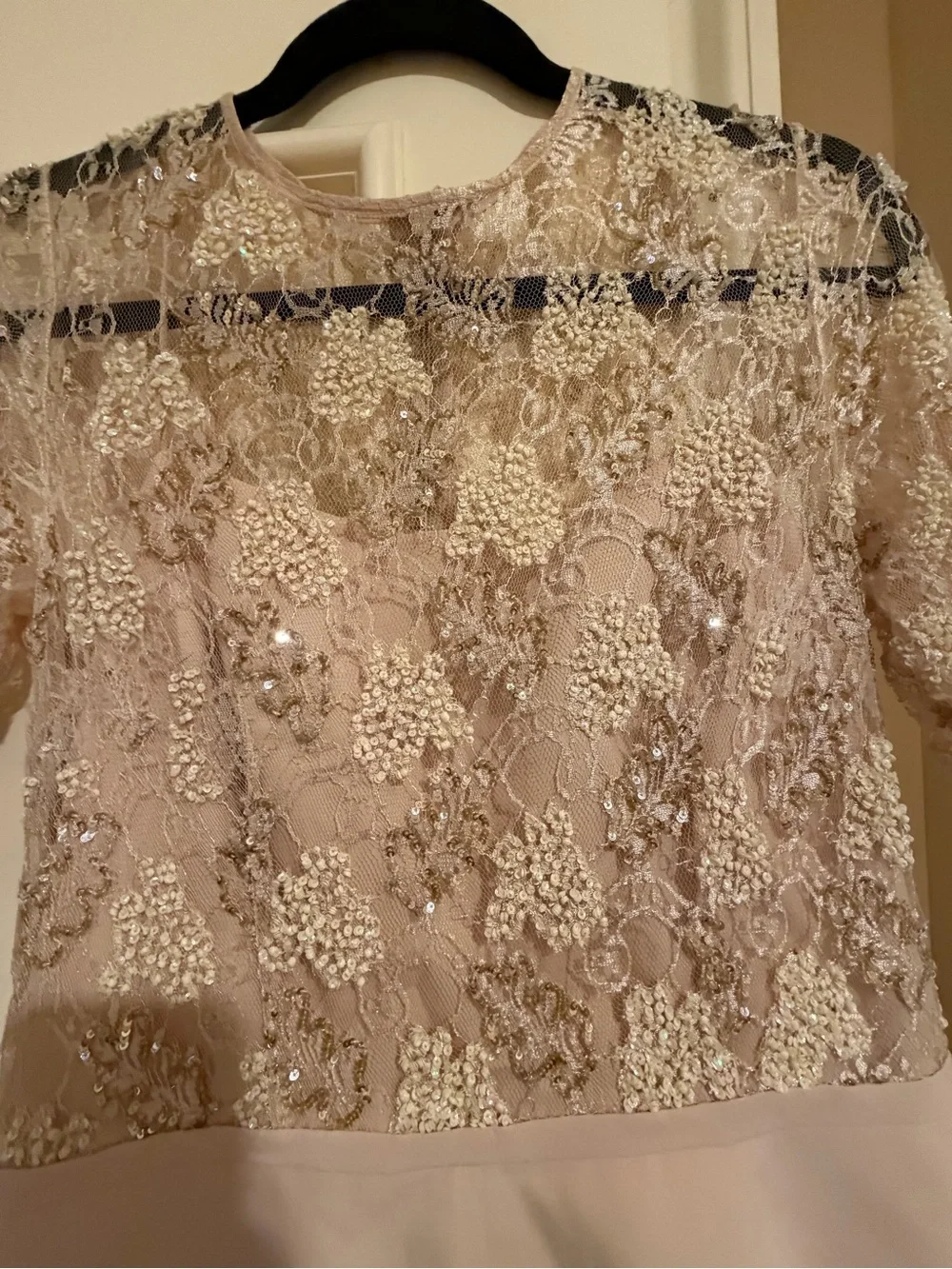 Blush Pink Lace Evening Clutch